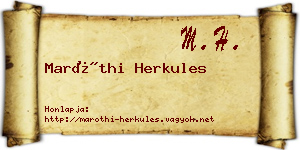 Maróthi Herkules névjegykártya